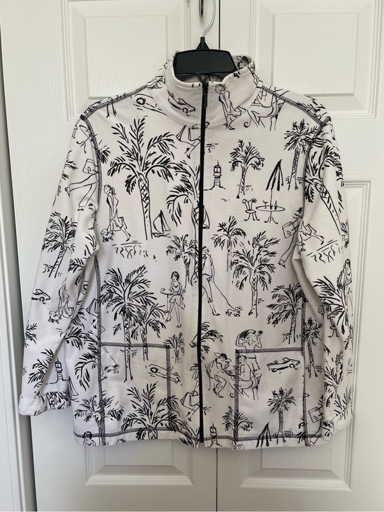 RAFAEL Jackets & Blazers - Rafael Sport Whimsical Tropical Sketch Full-Zip Jacket – Size 1X